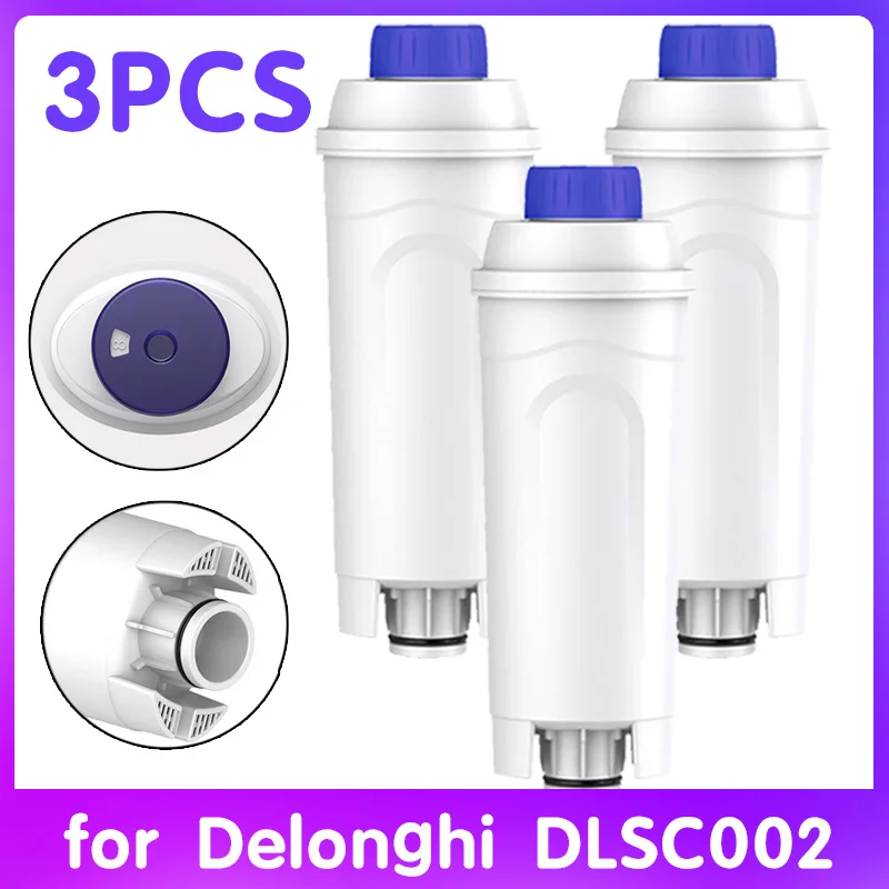 3set DLSC002 Coffee Machine for Delonghi DLS C002 5513292811 CFL-950 SER3017 ECAM ESAM ETAM Series Soft Water Filter Water