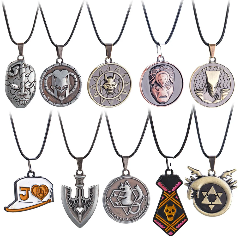 Wholesale 20PC/lot Anime JOJOS BIZARRE ADVENTURE Necklace Metal Rope Chain Choker JoJo Pendant Higashikata Josuke Jewelry