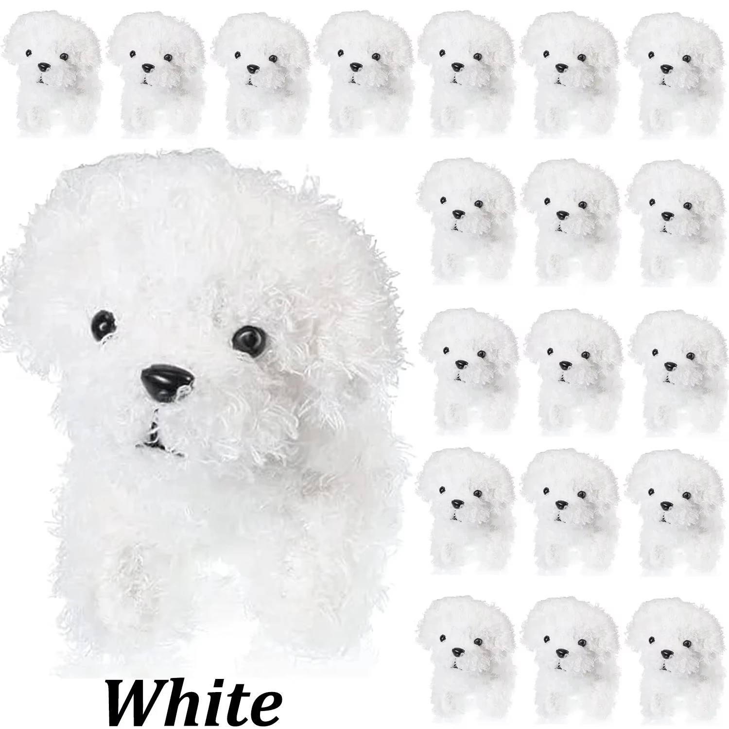 12-24PCS Teddy Hond Knuffels Gevulde Puppy Honden Zachte Poedel Pop Dier Huisdier Speelgoed voor adopteren een Puppy Feestartikelen Verjaardagscadeautjes