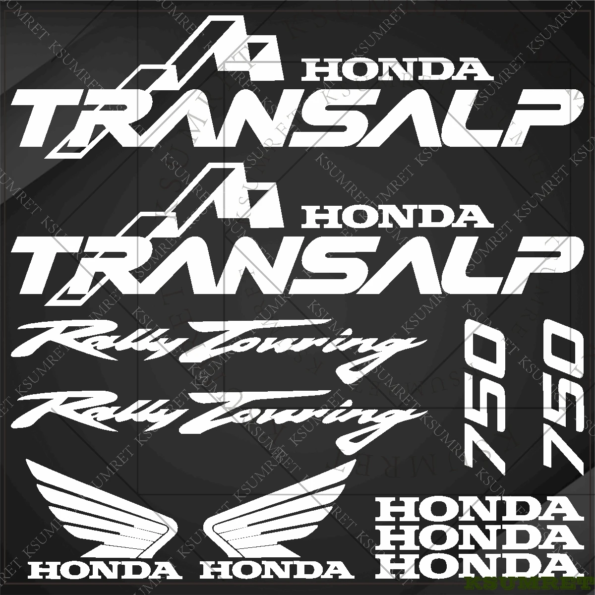 Adesivi Moto Impermeabili per Honda TRANSALP 750 2025 Logo Serbatoio Rally Touring Casco Scarico Accessori