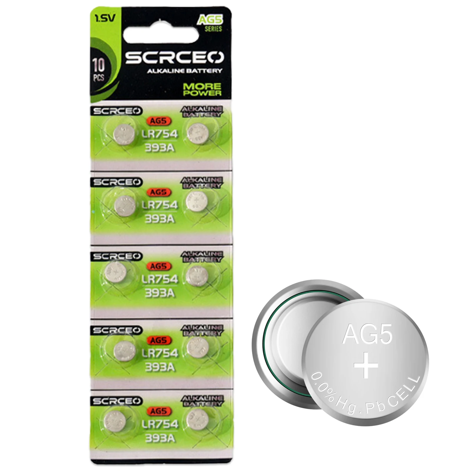 10-100PK AG5/LR754 1.5V Button Alkaline Batteries Replace For SR754 SR754SW 392A V392 Some Watches Small Remote Control Battery