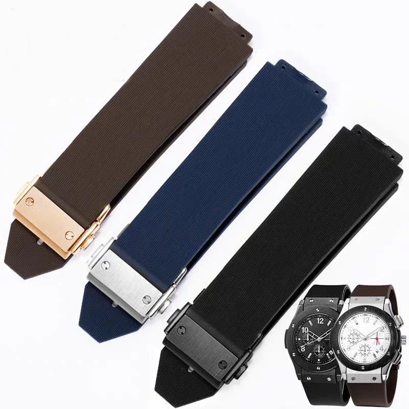 13x20 16x21 16x23 19x26mm für Hublot Big Bang Classic Fusion Uhrenarmband Gummiband Herren Damen Armband Ersatzzubehör – Detail 13