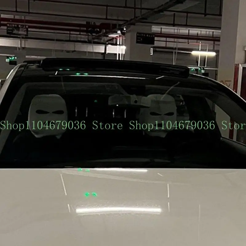 652F Universal 3 Hole Headrest Cover Stretchy Balaclava Car Decors Safe Interior Upgrades Suitable for Festive Season