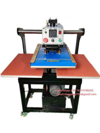 

Small Business Commercial Hot Stamping Double Station Hydraulic Machine for Fabric Leather Branding