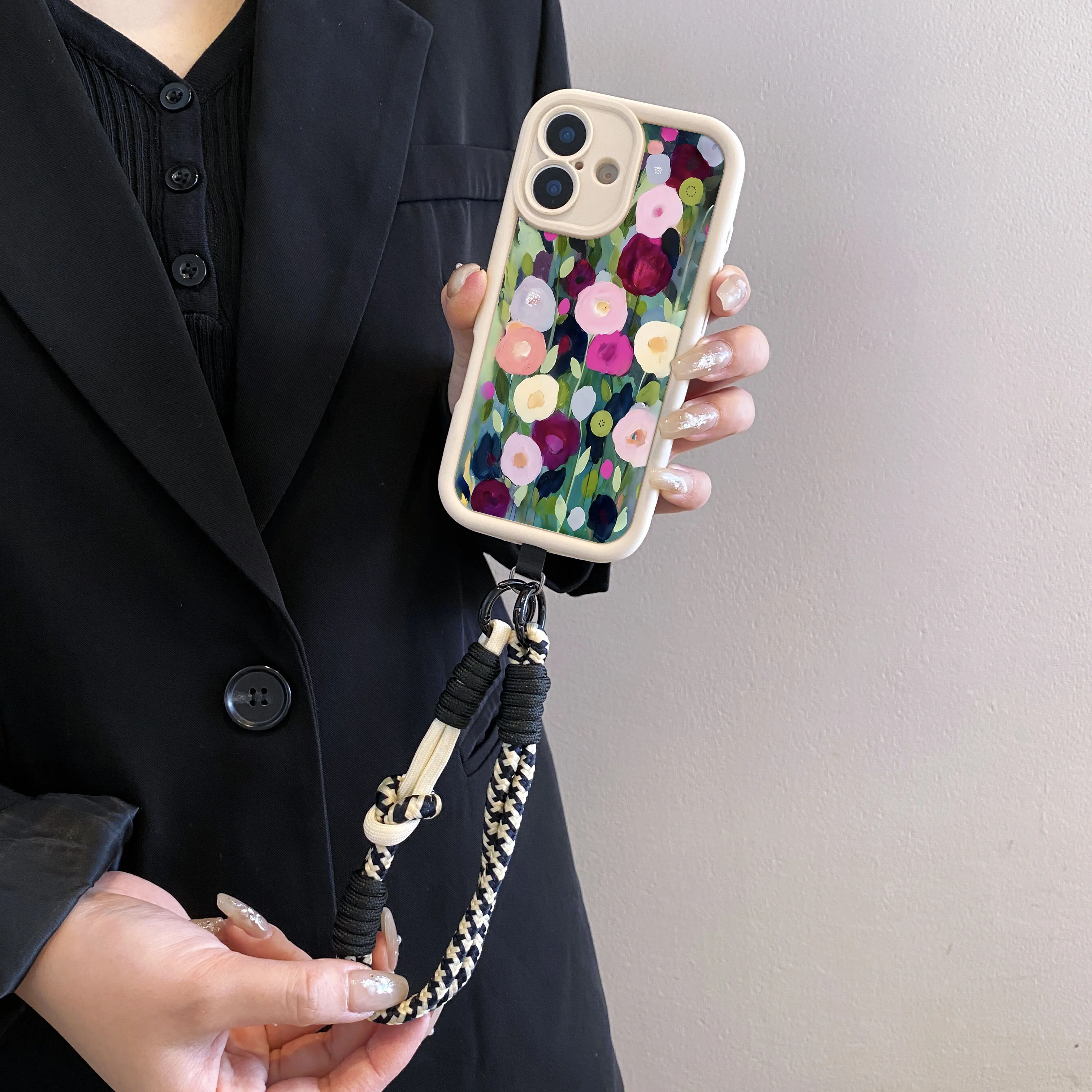 Cxd5Цветочное ожерелье RopeCaseForRedmi Note 14 13 12 11 10 9 8 7 Pro Plus 11s 14s 13C 12C 14C 9C 10C Чехол для телефона с ремешком через плечо