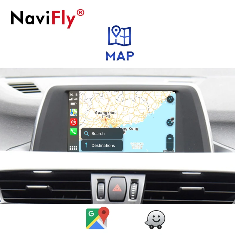  3/4シリーズNBT用10.25インチNavifly製Androidナビ NaviFly NEW Wireless Car-Play Android Auto For BMW 1 / 3 / 5 / 6