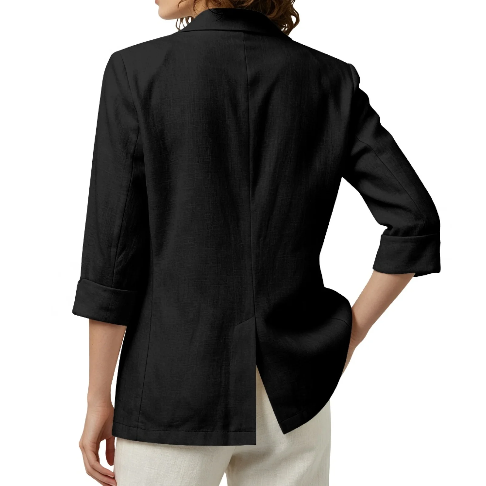 PENSTROLL Hibiscus Theme Open Front Open Front Cardigans for Office Linen Style Beach Cover Ups Sizes S-3XL
