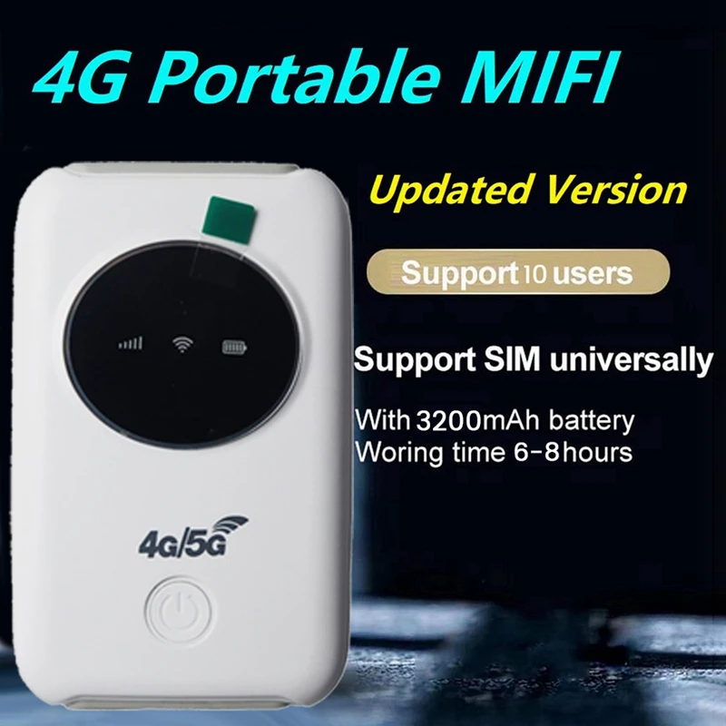 4G Wifi Router Car Mobile Wifi Wireless Hotspot Wireless Mifi 150Mbps 3200 Mah With Sim Card Slot