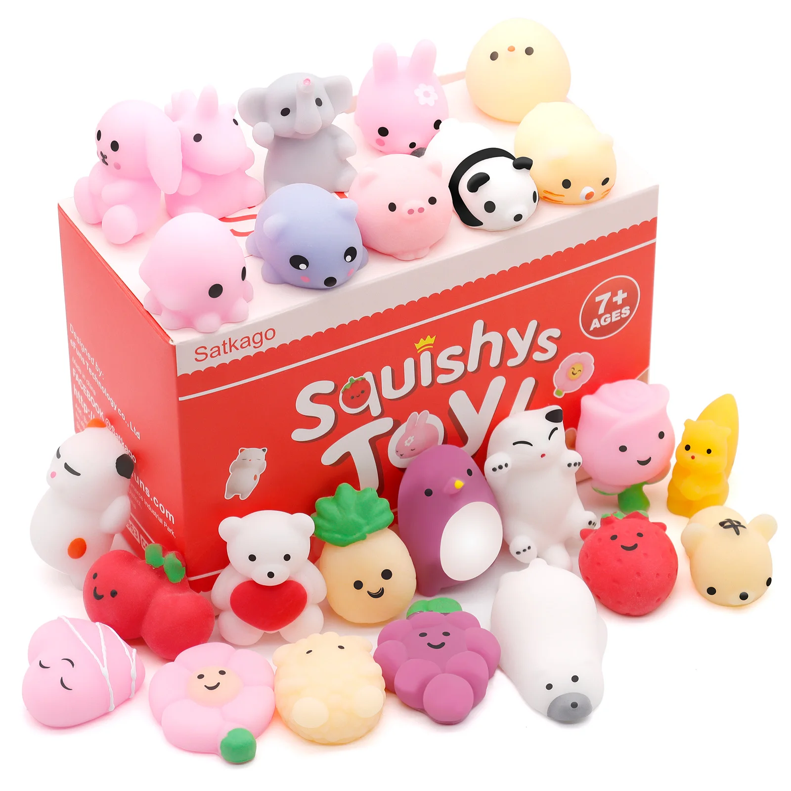 

Kawaii Fidget Toys Pack Soft Squishy Squeeze Toy for Anti Stress Cartoon Animal for Kids Adults Relieves Anxiety