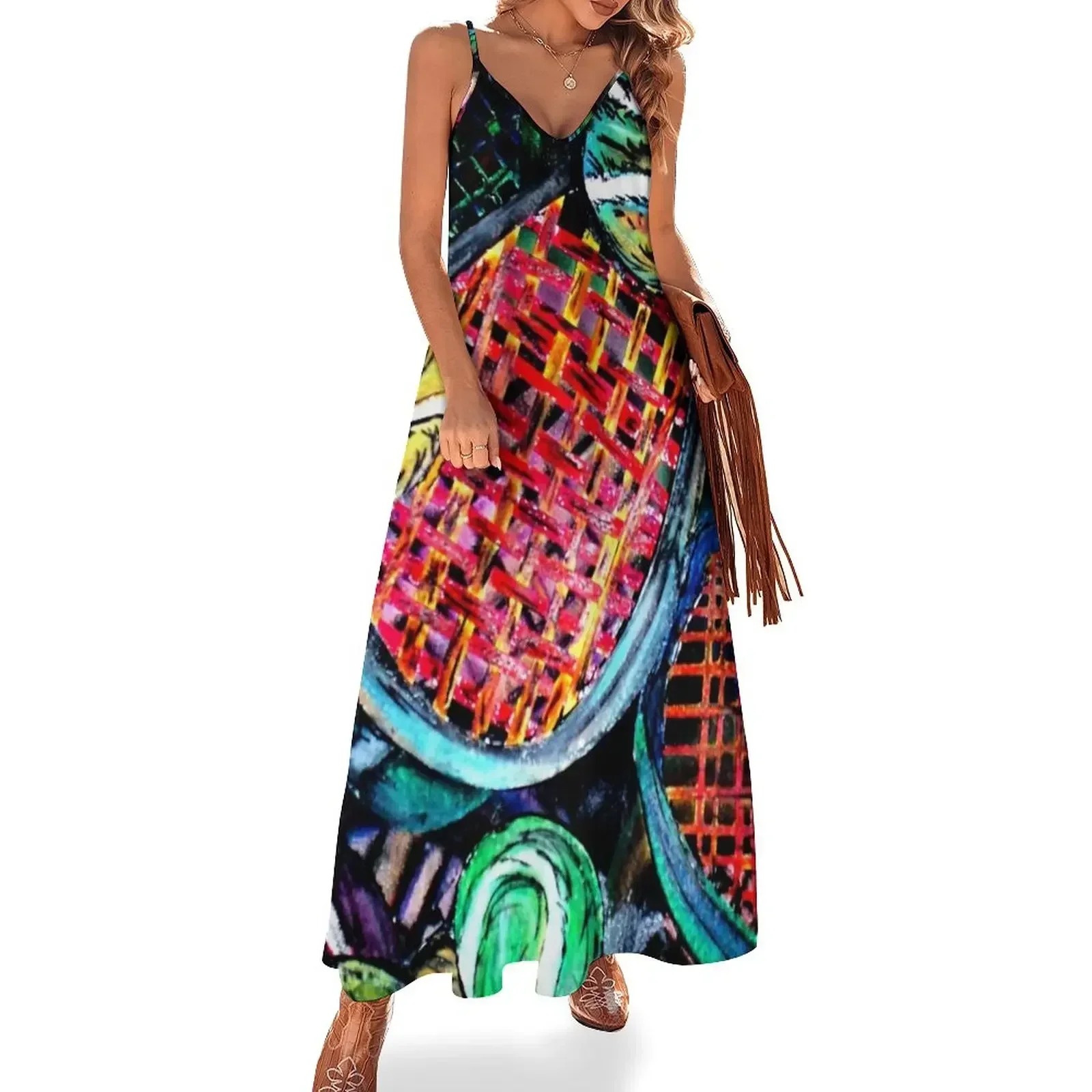 

Tennis art Sleeveless Dress Women's evening dress women's clothing summer 2025 novelties prom dress 2025