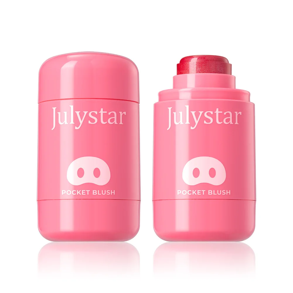 Julystar Blush Stick Morbido viso schiarente contorno ombretto fard in polvere pesca rosa guancia tinta trucco coreano cosmetici