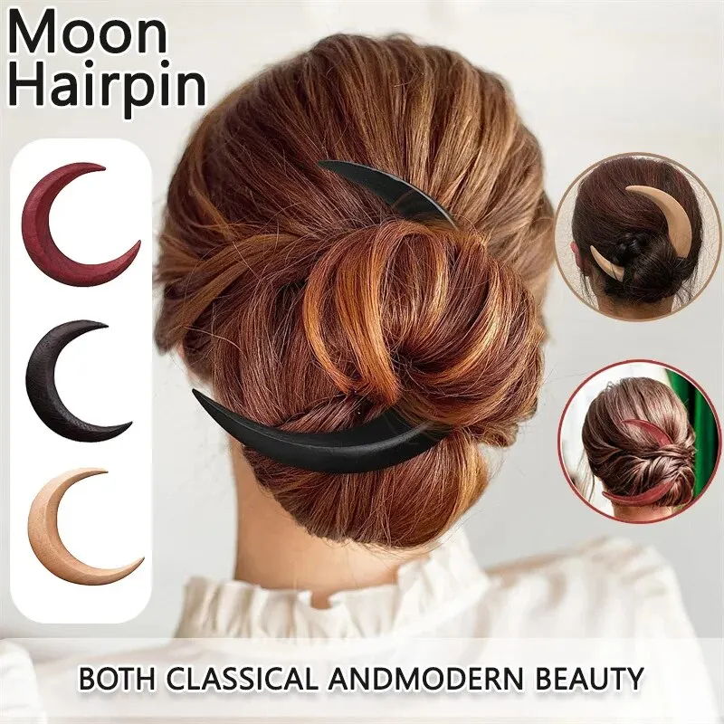 Hair Cards Hair Forks Hair Cards Simple Versatile Headwear Styling Tools Crescent Fashion Trend Simple Moon Hair Cards