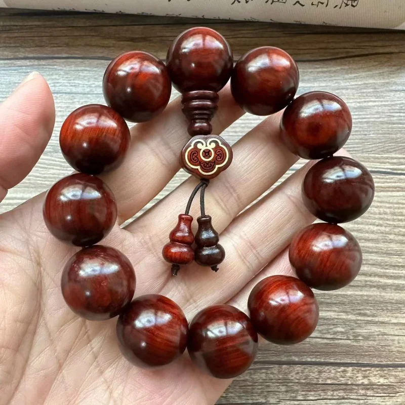 Rosewood Bracelet Men's Wholesale High-Density High-Oil Rhinoceros Horn Pterocarpus Santalinus Collectables-Autograph Rosary Han