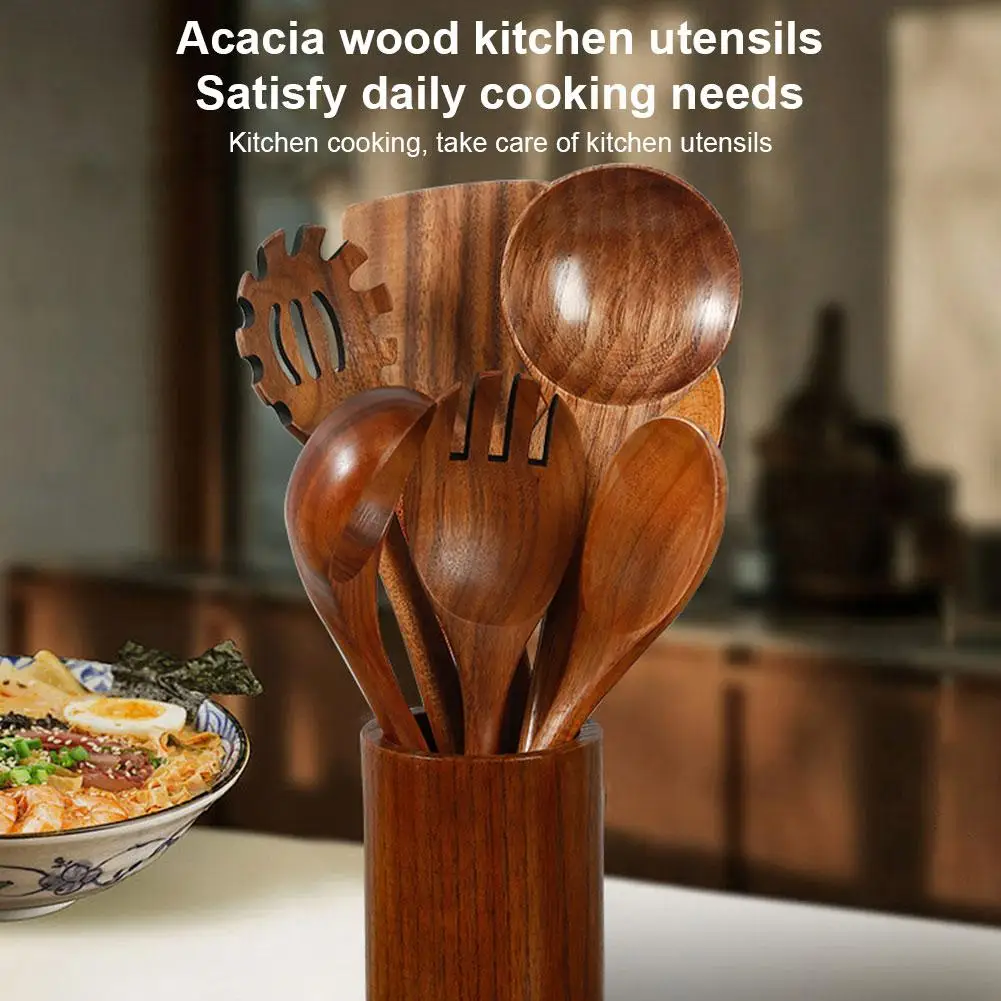 Walnut Wood Spaghetti And Pasta Server, Spaghetti Spoon Server, Spatula Corner Spoon Rice Paddle, Pasta Forks, Cooking Utensils