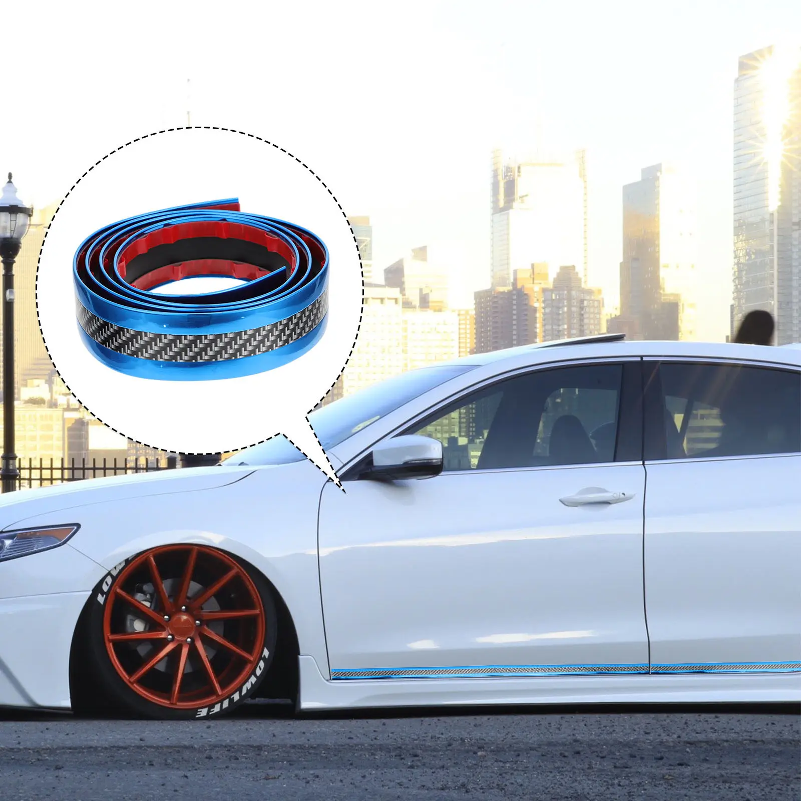 4 Rolls Car Threshold Strip Rubber Door Sill Protector Scratch Proof Car Protection Strip Vehicle Door Entry Guards Threshold