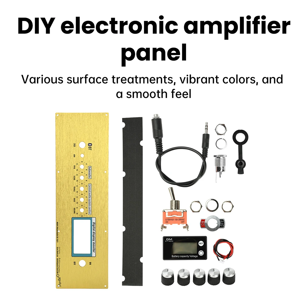 Zestaw do samodzielnego montażu wzmacniacza elektronicznego ZK-TB21, panel wzmacniacza Bluetooth, regulacja głośności, wyświetlacz cyfrowy, panel przedni ze stopu aluminium
