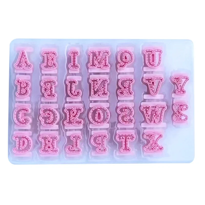 26PCS Lowercase English Letters Cookie Cutter Biscuit Mould Fondant Mold DIY Cake Decoration Tools Chocolate Pastry Baking