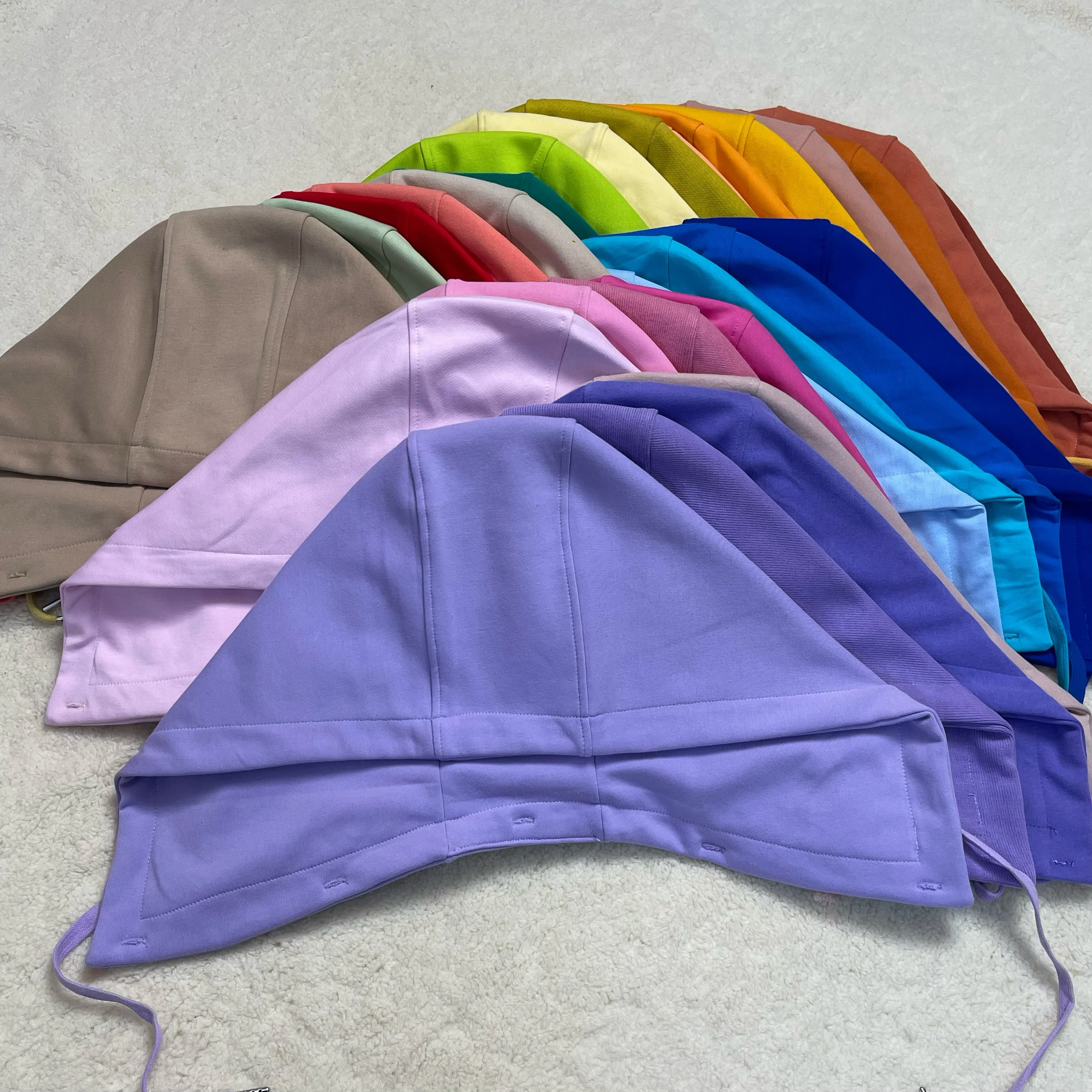 20-цветная искусственная шляпа с капюшоном для девочек, красочный декор, съемная шляпа с капюшоном, искусственный воротник, шнурок для свитера, джерси, куртки, одежды