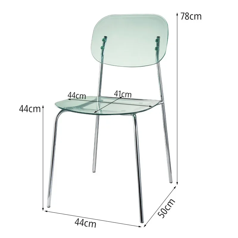 

Transparent PC chair Dining chair ins Internet celebrity acrylic plastic, crystal chair