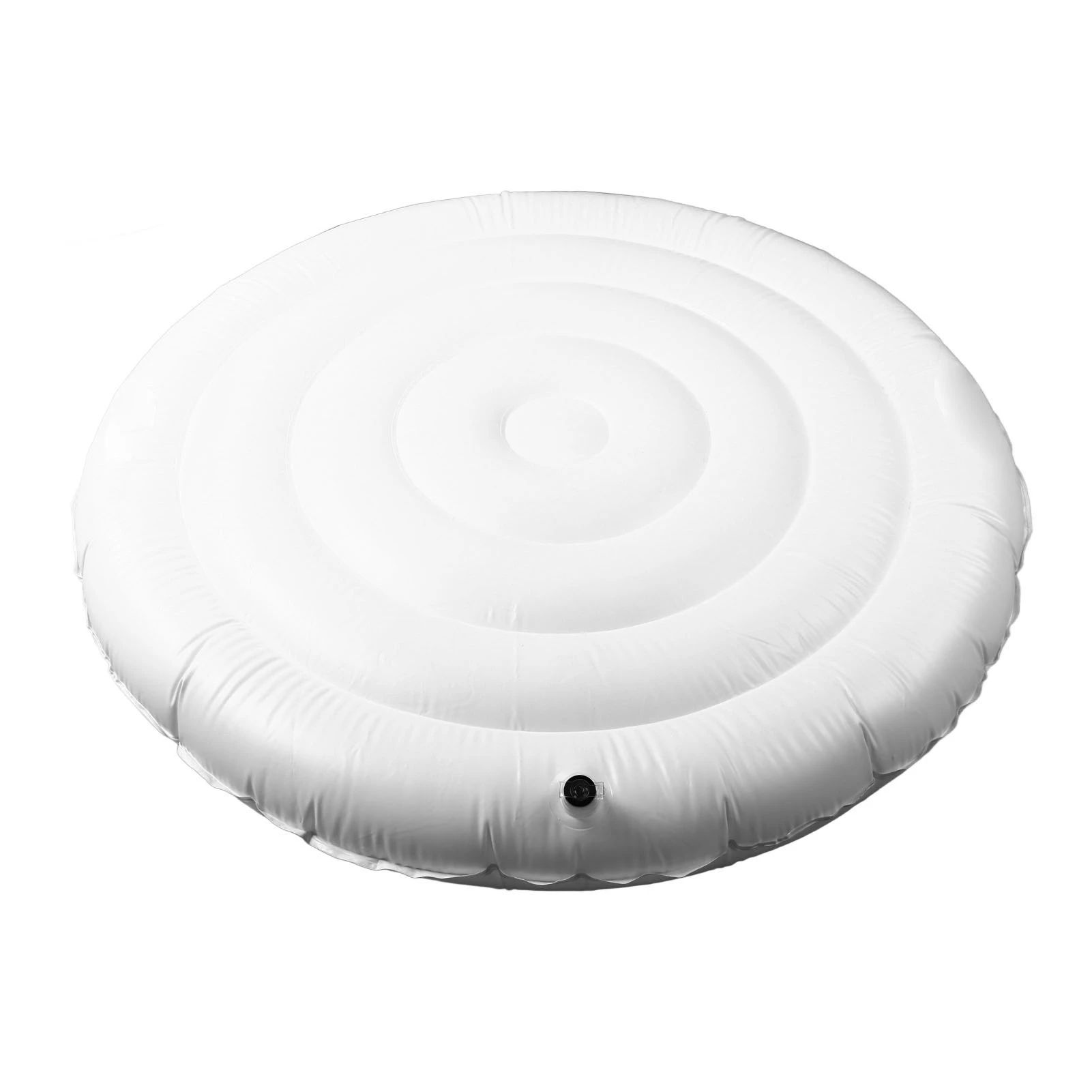 Opblaasbare jacuzzi-afdekking, 4,5 voet diameter, PVC, opvouwbaar, energiebesparend deksel voor ronde opblaasbare jacuzzi's voor buiten.