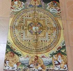 

Tibetan Nepal Silk Embroidered Thangka Tara Tibet Buddha Thangka