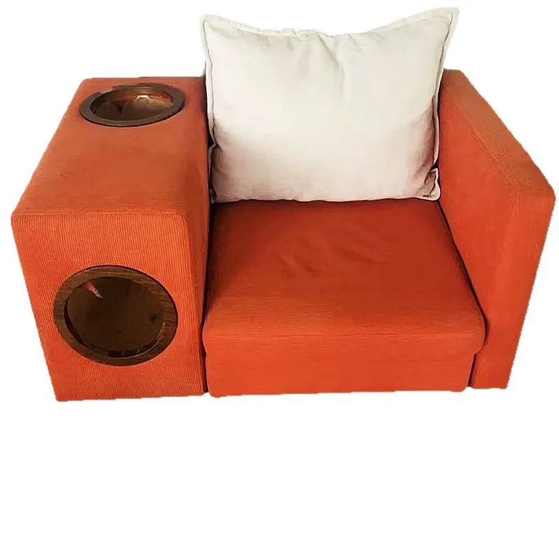 Modern simple pet sofa, human pet cat shared furniture sofa cat nest sofa integrated human cat coexistence sofa