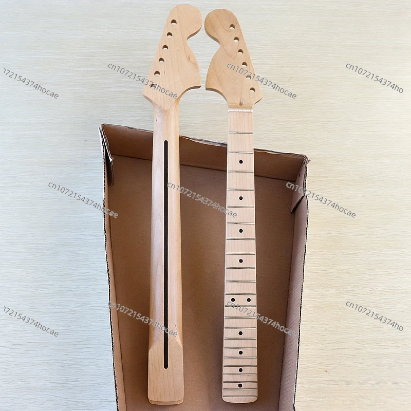 

DIY Modified Electric Guitar Neck - Big Head, Left Hand Handle - ST 6 Strings, 22 Frets, Natural Wood Matte