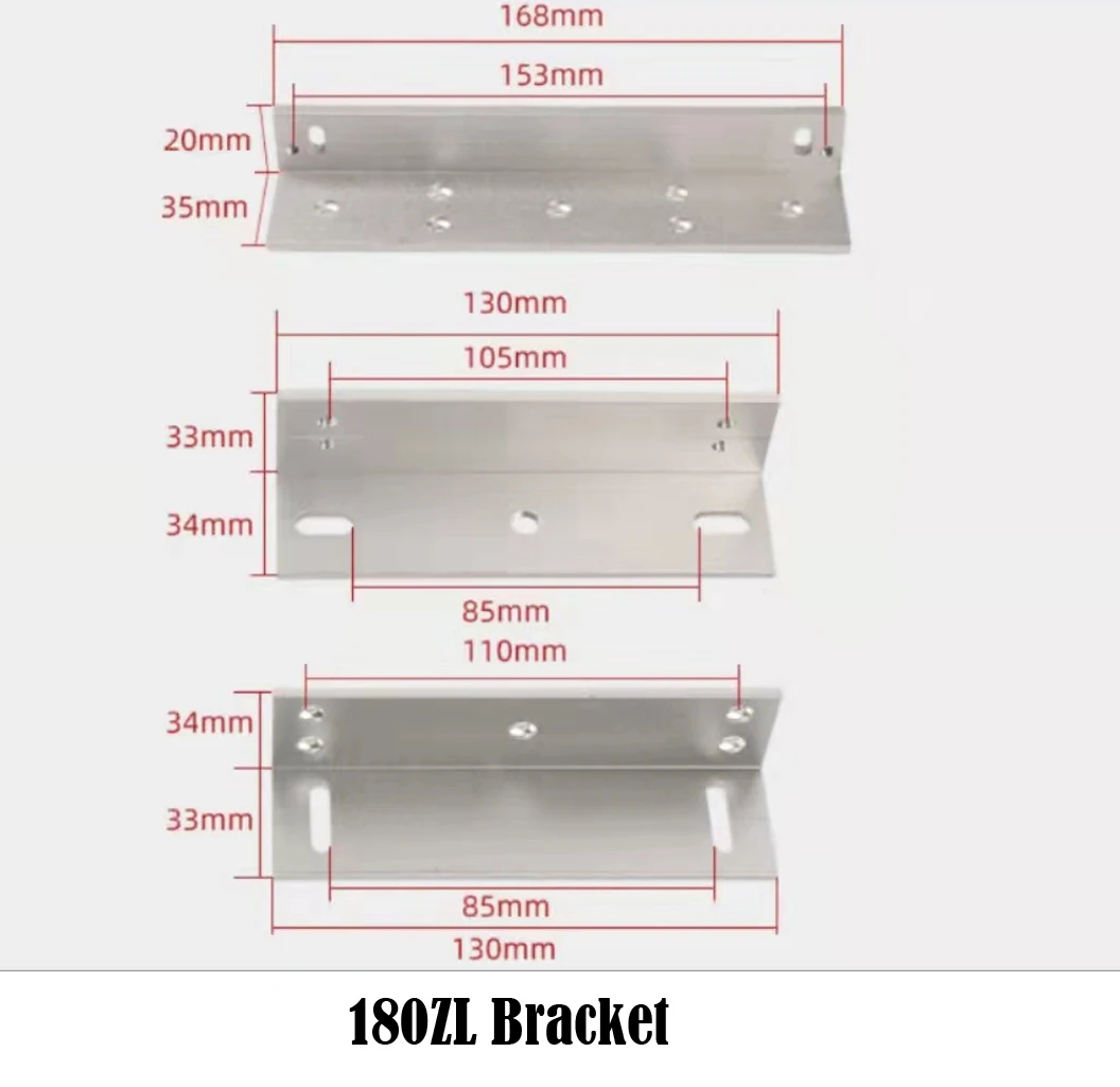 ZL Bracket Support For 180kg 280kg 350kg 500kg Electric Magnetic Door Lock Z L Holder Electromagnetic Lock Bracket