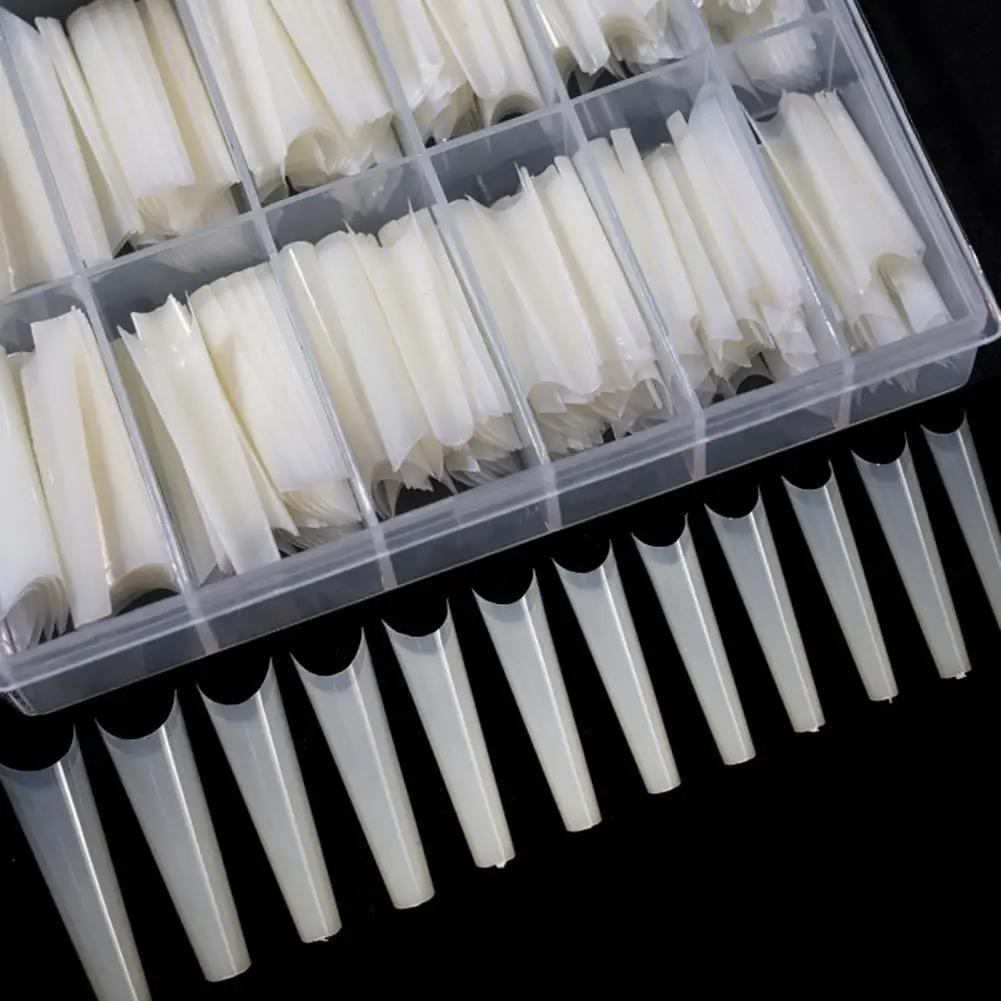 안전 240 개/상자/상자 유용한 확장 프랑스어 네일 액세서리 미니 전체 네일 패치 매니큐어에 대한 절묘한