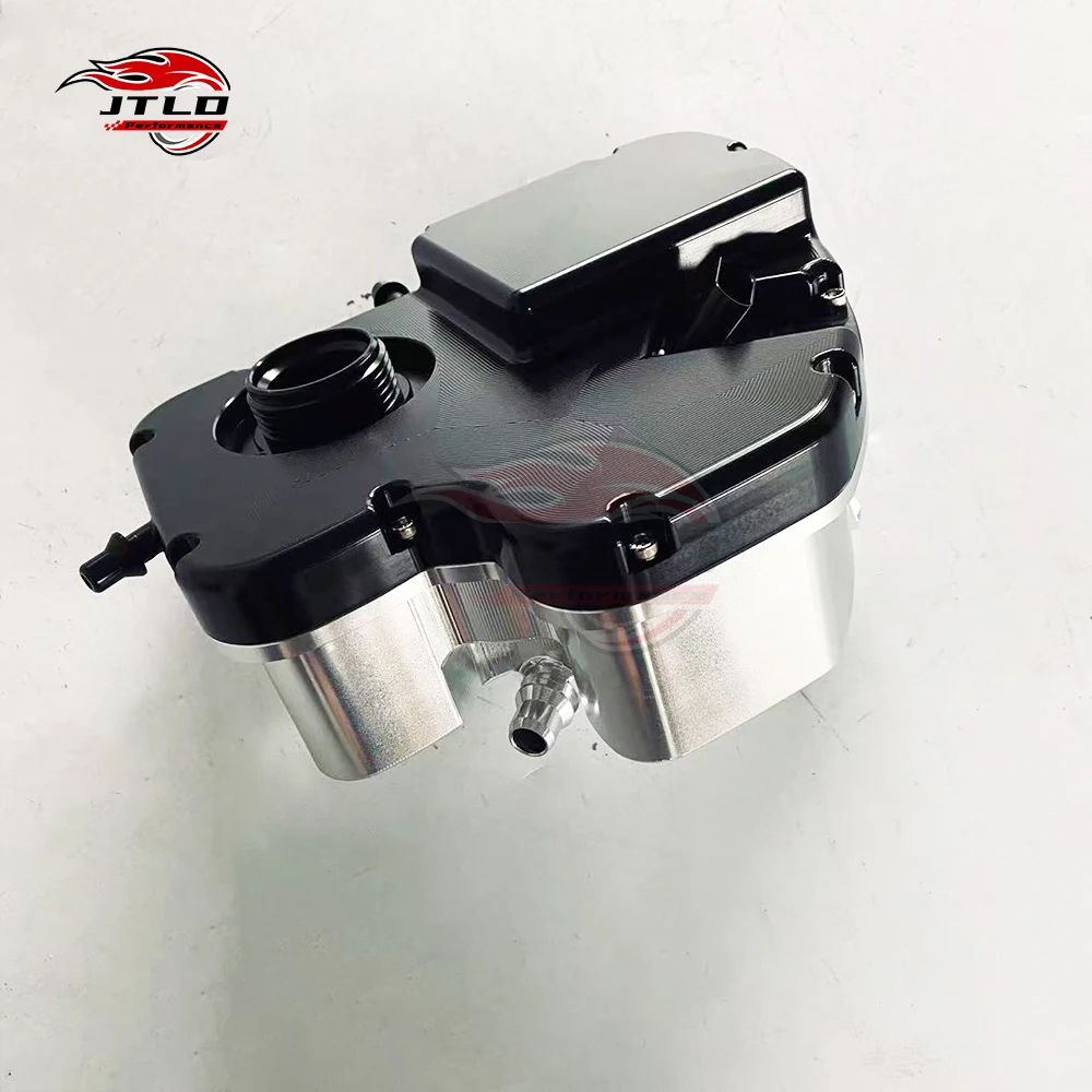 Reinforced Black Silver Aluminum Coolant Tank/Reservoir For 2018+ BMW F90 M5 - Upgraded Expansion Tank, OEM Replacement
