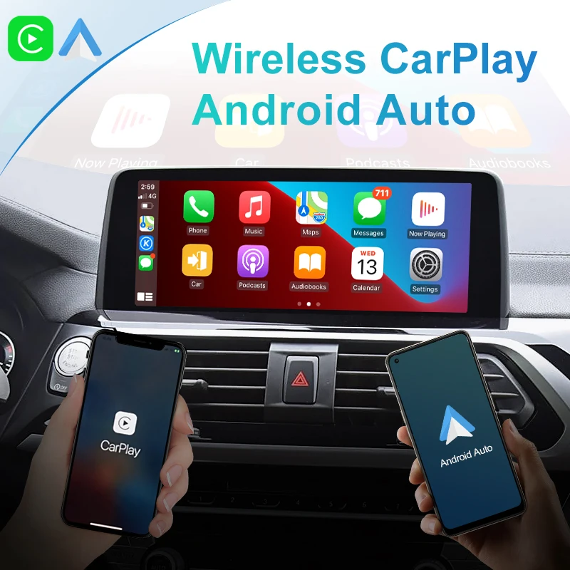 STWEI Wireless CarPlay Android Auto Module For BMW EVO BMW X4 F26 2016-2021 Car Play Mirror Link Front Rear Camera