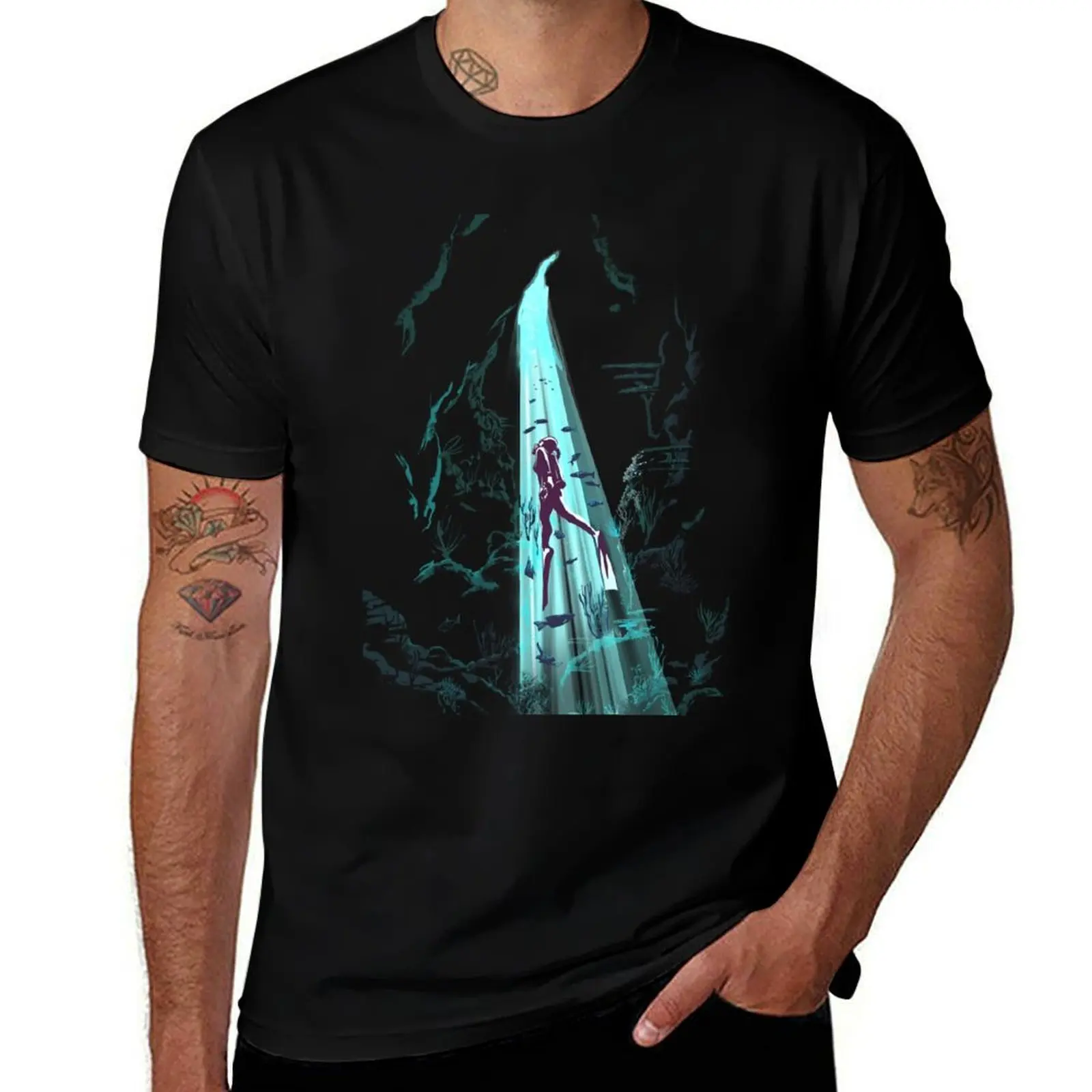 Cenote Scuba Diver T-Shirt Basic All Season Solid T-Shirt