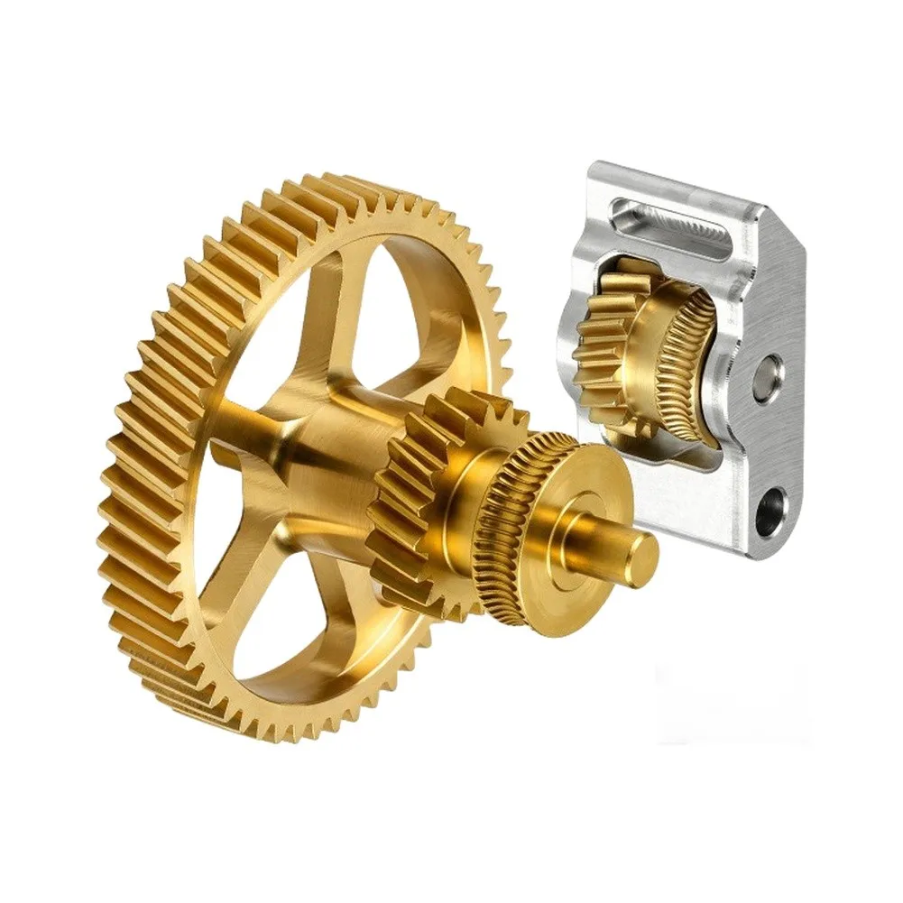 Hardened Steel Extruder Gear for BambuLab For P2S For 3D Printers Gold Finish Brass Reduction Gear for All Filament Types