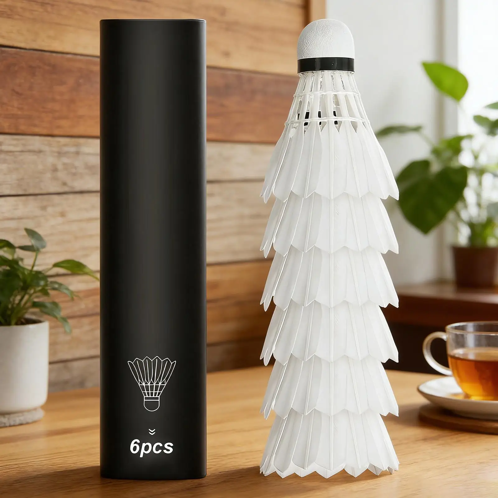 

Badminton Shuttlecocks 6 Pieces Training Shuttlecocks Balls Practice Badminton for Indoor Outdoor Backyard Competition Court