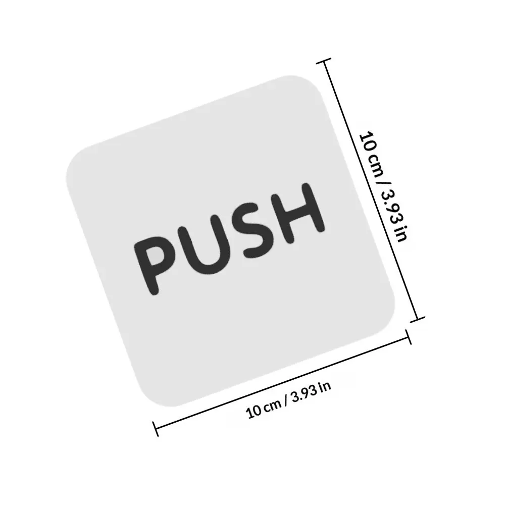 2Pairs Acrylic Door Push Pull Sticker Signs Transparent Labels Business Glass Door Signs for Office Store Acrylic Sign Stickers