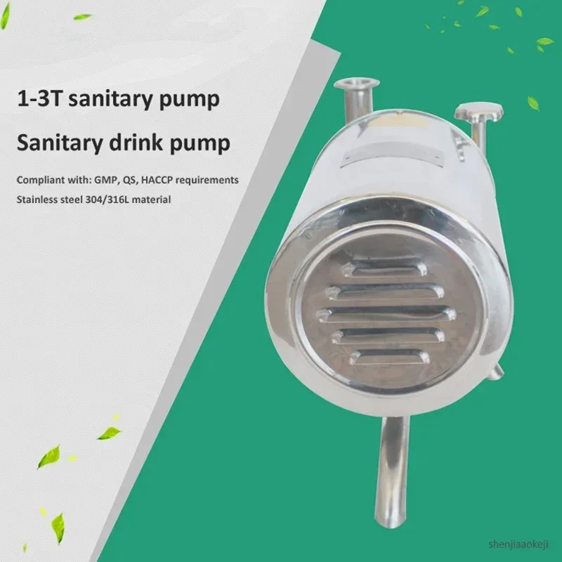 1T M3/h Getränkepumpe in Sanitärqualität, Edelstahl-Flüssigkeitsübertragungsmaschine, Lebensmittelqualität, Zentrifugal-Lebensmittel-Sanitärpumpe, 220/380 V