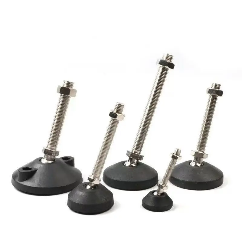 D60 Nylon Universal Adjustable Articulated Foot Cup Adjustable Ground Foot Chassis Rotating Foot Mat Support Foot M8/M10/M12/M16