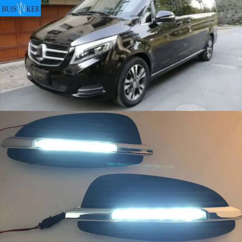 

2PCS LED Daytime Running Light For Mercedes Benz V-Class Vito V250 V260 2016 2017 2018 Car Accessories 12V DRL Fog Lamp