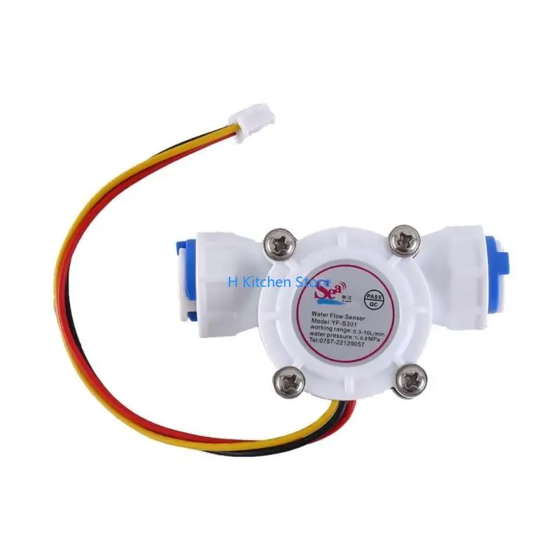 

16FC Water Switch 3/8" Thread Hall Effect Flowmeter Liquid Fluid Meter Switch Flowmeter Meter 0.3-10L/min