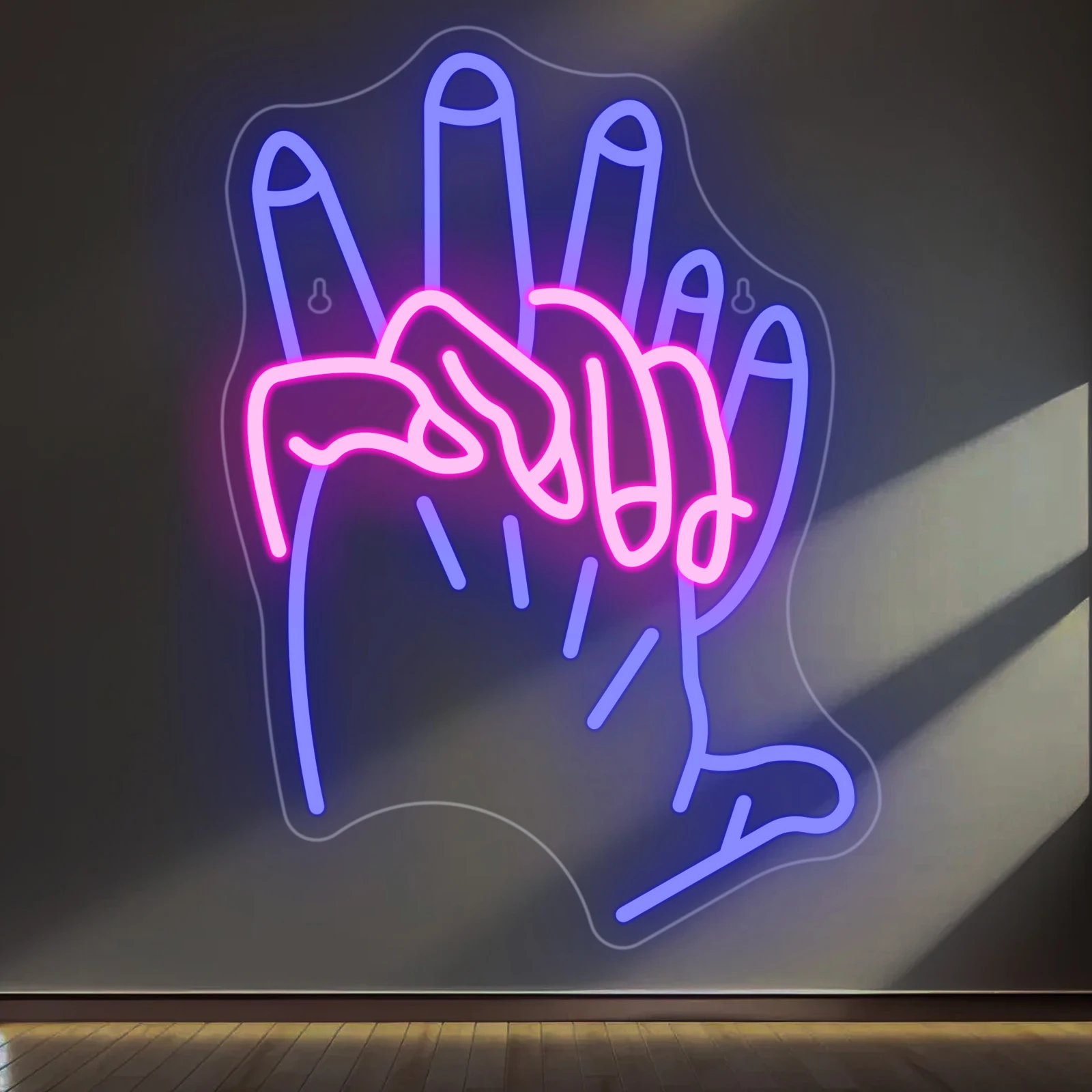 

Fingers intertwined Neon Sign Room Decoration Led Light Up Sign Wall Decor For Wedding Anniversary Party Club Glowing Light USB