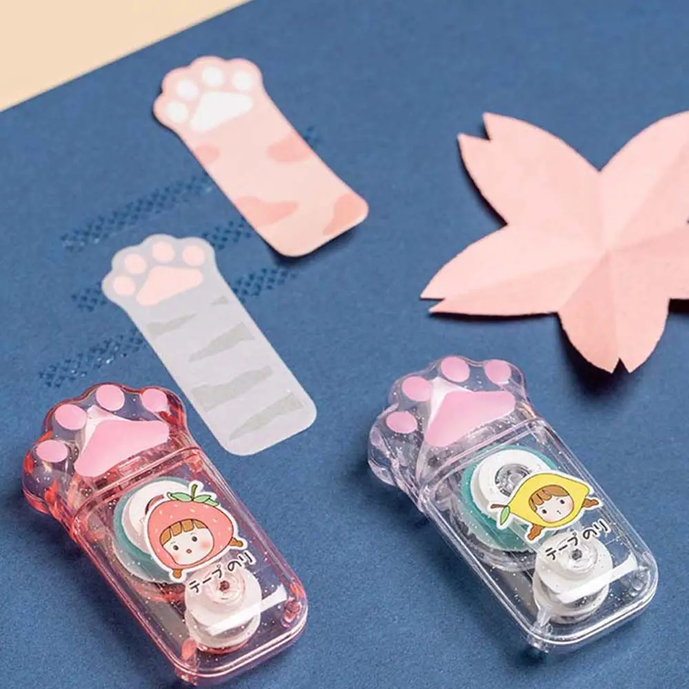 Double-sided Tape DIY Craft Runner Roller Tape Roller Tape Adhesive Paper Tape Cat Claw Pointing Glue Stick Double Sided