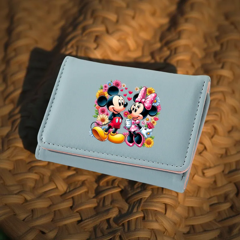 Mickey And Minnie Small Wallet,Short Wallet With Multiple Card Slots Lightweight Portable,Credit Card,ID Card,Accessories, Gift