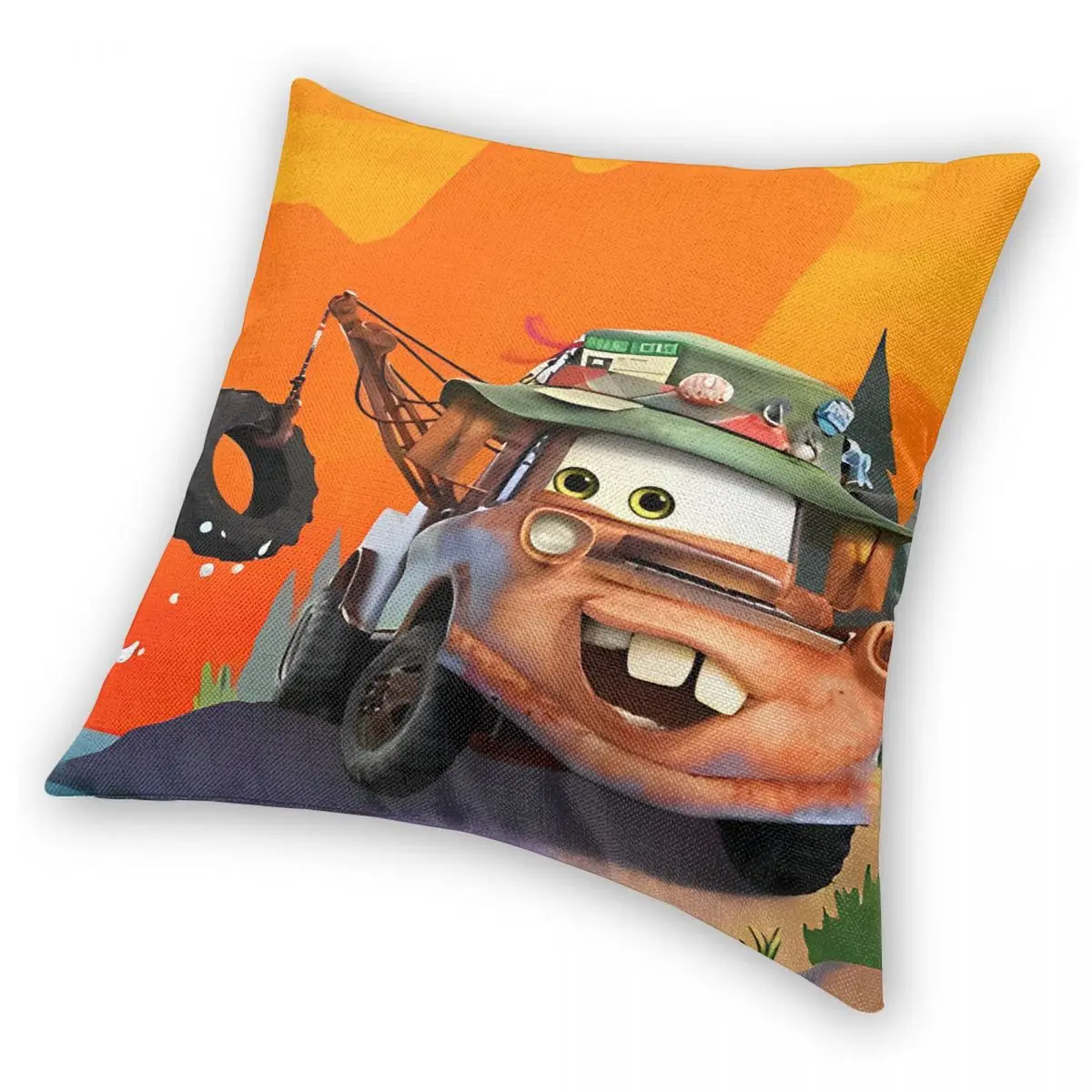 Mater Smile Lightning McQueen Cars Pillowcase Printed Fabric Cushion Cover Decorative Pillow Case Cover Seat Square 45X45cm image 4