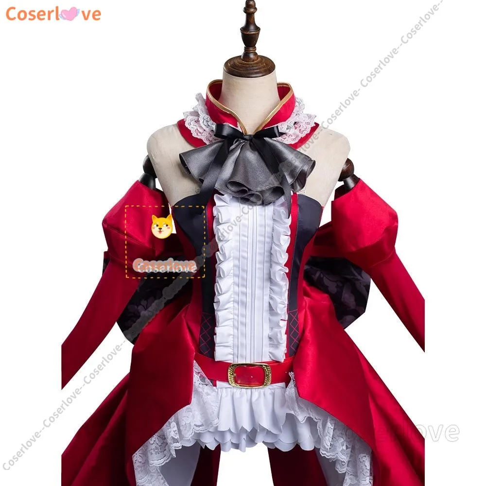 Tristan Cosplay Costume Fate/Grand Order Wig Red Hair Halloween Fancy Stage Performance Props Performance Red Dress