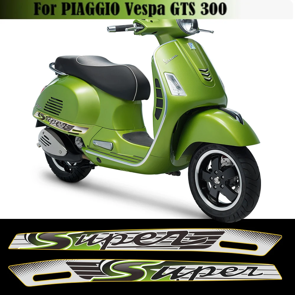 Cinza azul se encaixa para piaggio vespa gts 300 gts300 esporte gts decalque adesivos emblema super reflexivo adesivos motocicleta