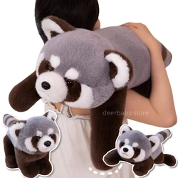 45/60/80cm Kawaii Simulation Raccoon Plush Doll Pillow Grey Standing Lying Animal Raccoon Plush Toy Gift For Boys And Girls