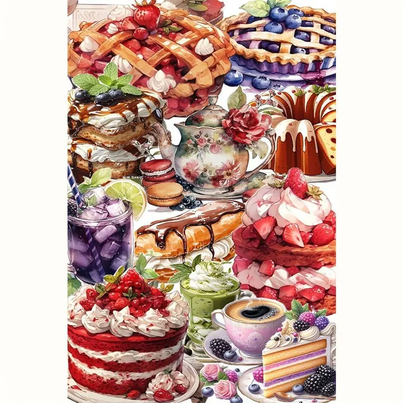 A Single Piece of Sweet Feast DIY Diamond Painting Mosaic Handmade Artwork Round/Square Diamonds Gift Home Decor