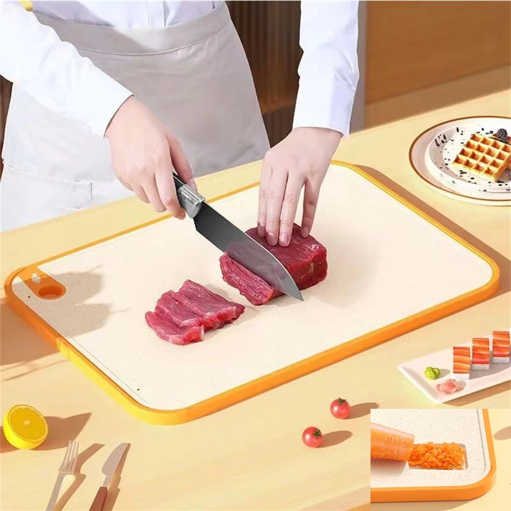 

Double-Sided Antibacterial Cutting Board Anti-mildew Anti-slip Plastic Multi-functional Fruit Sticky Board Home Kitchen Tool
