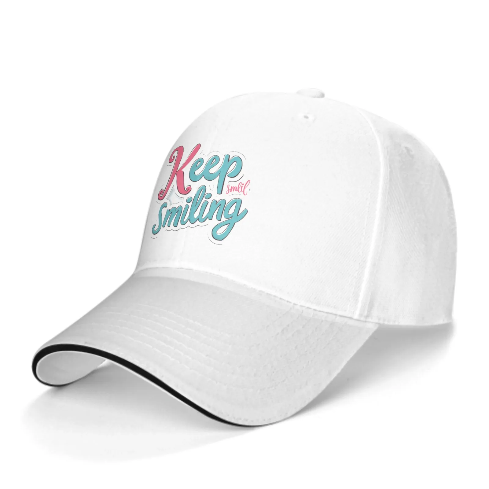 

Keep Smiling Baseball Cap Sandwich Duck Tongue Hat Spring Summer for Men Women Fashion Daily Sports Travel