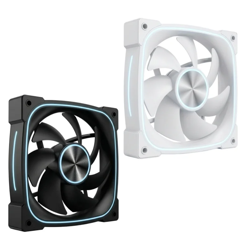 Starlink Ice Blue Glowing CPU Cooler Fan with LED Light Effect Computer Main Host Case Fan for Desktop Computers